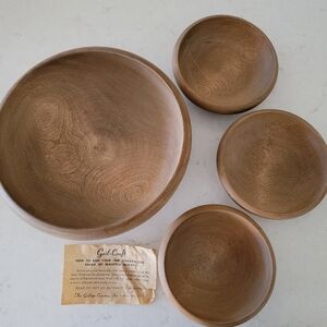 Gail Craft/The Gailstyn Company Cherry Wood Salad Bowl Set